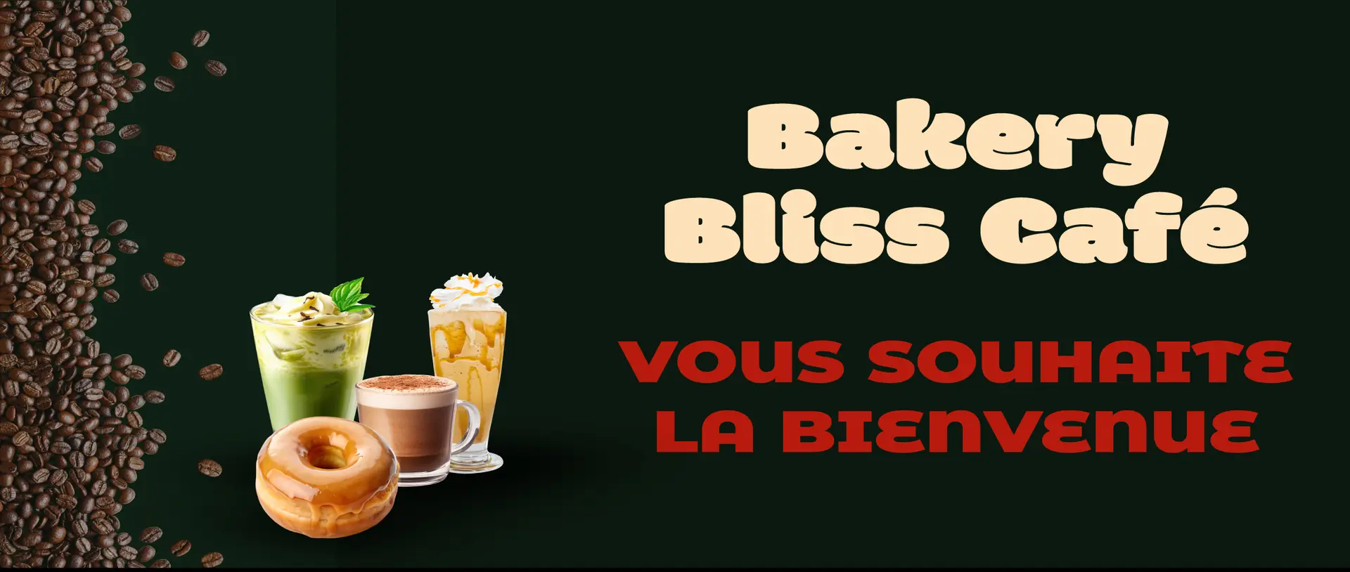 Bandeau bienvenue Bakery Bliss Café